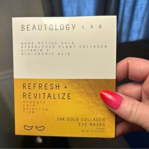 Beautology Lab 24k Gold Collagen Eye Masks w/ Vitamin C & Hyaluronic Acid- 2 Pk